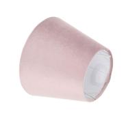 Petit Abat-jour Tambour Rose en Velours pour Douille E27 E14 | Structure en Fer, Trous 4cm et 2,9cm, Style Élégant Simple, Usage Salon et Maison