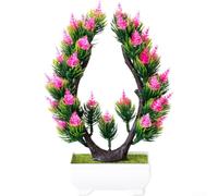 Petit acacia artificiel en soie Blanc 25 cm | Feuilles de soie réalistes, couleurs vives, aspect naturel, 25 cm de hauteur, pas d'arrosage nécessaire