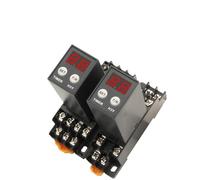 Petit affichage numérique H3Y-2/H3Y-4, relais de temps, contrôle du temps de Cycle, retardateur 12V24V220V avec prise de Base PYF08A/14A, 1 pièce(DC12V,H3Y-4)