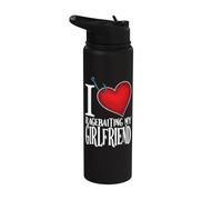 Petit ami marrant, amour, provocation, petite amie, humour Stainless Steel Insulated Water Bottle