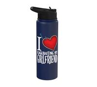 Petit ami marrant, amour, provocation, petite amie, humour Stainless Steel Insulated Water Bottle