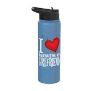 Petit ami marrant, amour, provocation, petite amie, humour Stainless Steel Insulated Water Bottle