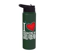 Petit ami marrant, amour, provocation, petite amie, humour Stainless Steel Insulated Water Bottle