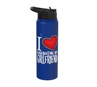 Petit ami marrant, amour, provocation, petite amie, humour Stainless Steel Insulated Water Bottle