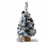 Petit arbre de Noël Sapin avec lumières LED et boules de Noël 40 cm