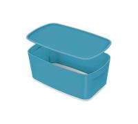 Petit bac de rangement avec couvercle 5 litres My Box Cosy - Bleu