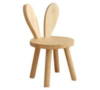 Petit banc en bois avec des oreilles de lapin - Fabriqué en bois massif pour les enfants