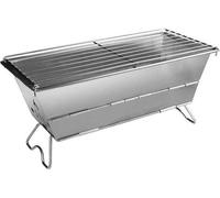Petit barbecue en acier inoxydable avec tablette, pour une utilisation dans le jardin
