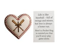 Petit Baseball De Poche,Souvenir Inspirant en Cœur 3D,Carte de Collection pour Fan de Sport - Pour Athlètes Gestionnaires Fans Collectionneurs Entraînement Tournois Anniversaire