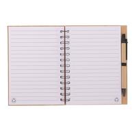 Petit Bloc-notes à Spirale en Bambou, Cahier Ligné pour Planification | Marque-page, Usage Quotidien, Format Compact, Style Simple, pour Étudiants et Enseignants