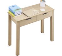 Petit bureau - Bureau informatique et de travail - Avec tiroir - Avec étagère - Aspect bois MDF - Rectangulaire - Pour bureau et chambre à coucher