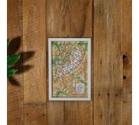Petit cadre en bois pour carte en relief (19,5 x 29,5 cm) | 3D Map - blanc