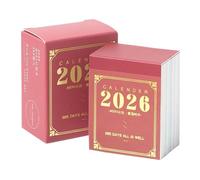 Petit Calendrier De Bureau 2026 Agenda 365 Jours en Papier Épais | 2026 Agenda Mini Pour Planning Rendez-vous Bureau Maison École Étudiant Enseignant Noël