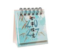 Petit calendrier pour bureau Planificateur mensuel 2027 à style chinois | Calendrier Bureau pour Bureau à Domicile Salon Salle de Classe Étude et Bibliothèque mes vœux