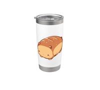 Petit capybara en guise de pain Kawaii Cute Funny Chibi Gobelet isotherme en acier inoxydable double paroi