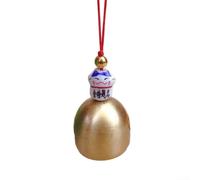 Petit carillon éolien en cuivre avec pendentif chat porte-bonheur pour | Matériau en cuivre pur massif, finition or, motif chat porte-bonheur, petite taille de 2,8 cm, utilisation pour porte ou