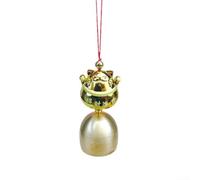 Petit carillon éolien en cuivre avec pendentif chat porte-bonheur pour | Matériau en cuivre pur massif, finition or, motif chat porte-bonheur, petite taille de 2,8 cm, utilisation pour porte ou