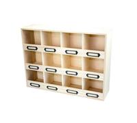 Petit Casier En Bois 12 Cases Porte-Étiquettes 41,5 X 31 X 11 Cm