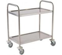 Petit chariot de débarrassage 2 niveaux Vogue - Inox G