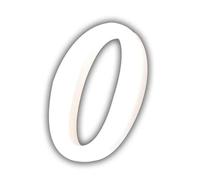 Petit chiffre 0 12cm - Blanc