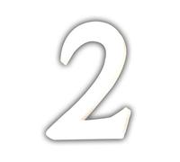 Petit chiffre 2 12cm - Blanc