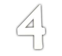 Petit chiffre 4 12cm - Blanc