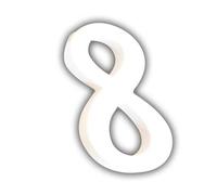 Petit chiffre 8 12cm - Blanc