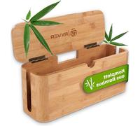 Petit coffret à câbles en bambou brun pour un rangement bien organisé