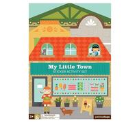 Petit Collage – Livre d'autocollants My Little Town – Pliable, 100+ autocollants réutilisables