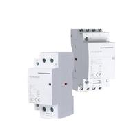 Petit contacteur monophasé domestique AC HCH8-20A 25A 32A 40A 63A 100A 2P 4P 24V Contacteur modulaire Rail automatique Mute 1 pièce(25 V,2NC-24V)