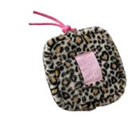 Petit conteneur de Rangement Portable carré en Peluche imprimé léopard pour Femmes, cosmétiques, Serviettes hygiéniques, Articles personnels, Organisateur, Trousse de Maquillage Portable