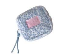 Petit de Rangement en Peluche imprimé léopard, pour Articles personnels, Organisateur de cosmétiques, pour Serviettes hygiéniques Portables, de Maquillage Portable