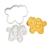Petit emporte-pièce - Moules de cuisson anti-adhésifs imprimés 3D - Emporte-pièces en forme de cheval - Pour pâte à gâteau, cuisine, maison, fête, Nouvel An, printemps, débutant