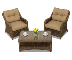 Petit ensemble de jardin Toledo Terrace marron Garden Point