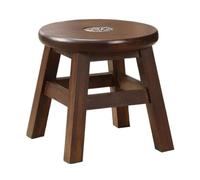 Petit Escabeau Petit Tabouret Rond en Bois Massif de Style rétro for la Maison, Table Basse, Bas, à Chaussures, Petit
