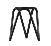 Petit Escabeau Tabouret Nordique créatif en Bois Massif, Tabouret Rond empilable Moderne for la Maison, Bas for Salon, Table à Manger, Original(Black)