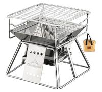 Petit foyer portable, mini-barbecue en acier inoxydable pour l'extérieur