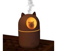 Petit humidificateur - Vaporisateur de bureau USB avec veilleuse, diffuseur d'huile en forme de chat 300 ml | Pour , bureau, voiture et chambre, aromathérapie silencieuse brume froide, 1 pièce