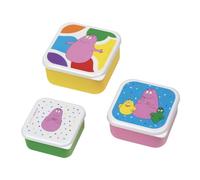 PETIT JOUR - Set De 3 Lunch Box Repas Ou Goûter Pour Enfant - Petite, Moyenne, Grande - S'emboitent Entre Elles - Polypropylène - Barbapapa