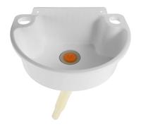 Petit Lavabo Mural Blanc en Plastique, Évier Demi-lune Compact | Surface Lisse Facile à Nettoyer, Installation Rapide sans Perçage, pour Camping-car, Locataire, Buanderie et Toilettes