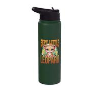 Petit léopard mignon bébé panthère gros chat Stainless Steel Insulated Water Bottle