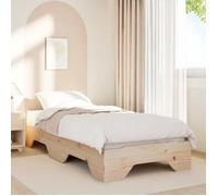 Petit Lit 75x190cm - VIDAXL - Structure de lit moderne - sans matelas - empilable bois massif L4334