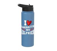Petit marrant, amour, provocation, petite amie, humour Stainless Steel Insulated Water Bottle