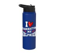 Petit marrant, amour, provocation, petite amie, humour Stainless Steel Insulated Water Bottle
