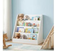 Petit Meuble De Rangement pour Enfant à 4 Niveaux, Montessori, pour Chambre d’Enfant, 30 x 60 x 60 cm, Blanc
