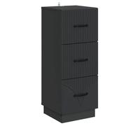 vidaXL Armoire à tiroirs Noir 33 x 34,5 x 87 cm Bois d'ingénierie