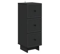 vidaXL Armoire à tiroirs Noir 33 x 34,5 x 90 cm Bois d'ingénierie
