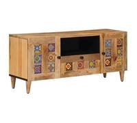 Petit meuble de rangement Vidaxl Meuble TV Naturel 105 x 33 5 x 46 cm Bois de mangue massif