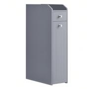 Petit Meuble de Salle de Bains, Placard Étroit, Petit Meuble de Rangement pour Papier Toilette, Armoire de Toilette avec Tiroir, Commode sur Pieds, pour Petits Espaces, Gris [Espace à 4 niveaux] Le co