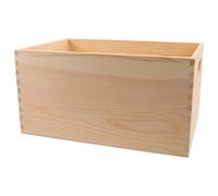 Petit Meuble en Bois avec Poignée, Boîte de Rangement Vintage pour Bureau | Bois Poli à Main, Grain Visible, Usage Bibliothèque et Bureau, Beige, Gain de Place